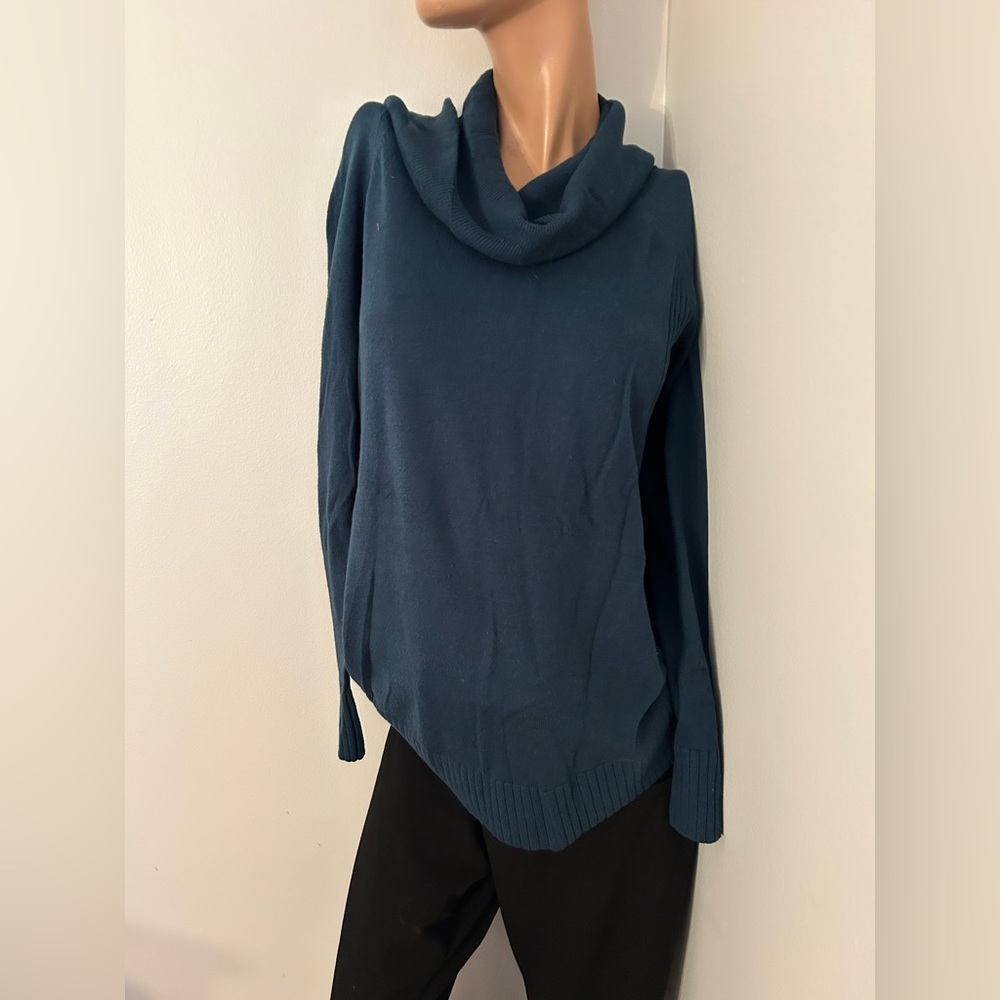 LOFT Green Cowl Neck Sweater